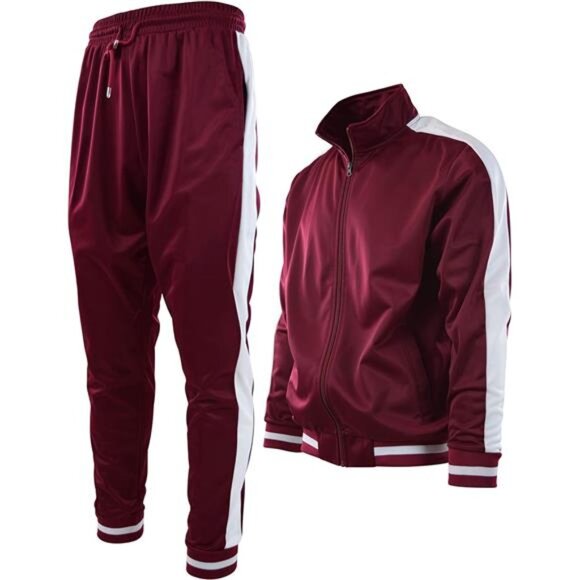 Mens Athletic 2 Piece Tracksuit Set - Picture 1 of 7